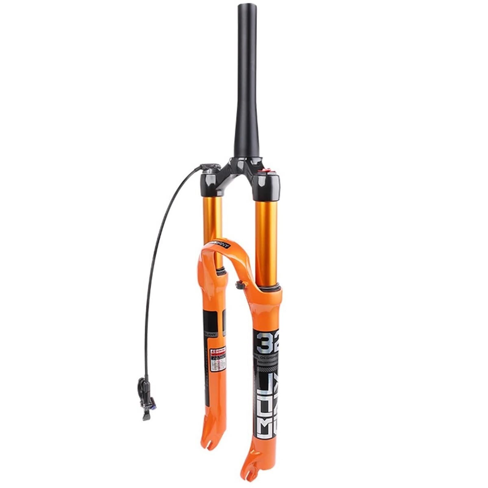 Fourche Avant de vélo 26 27,5 29 Pouces, Amortisseur à air, Suspension, Tube à cône Droit, épaulement, Commande à Distance, Frein à Disque, débattement 100 mm, QR 9 mm