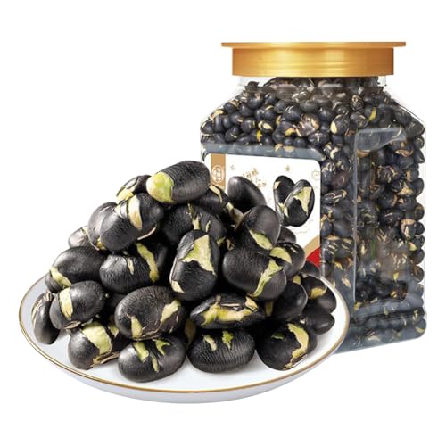 Yoconty 香酥K豆 360g/缶 K豆 黒大豆 香ばしい黒豆 乾燥炒り黒豆子 緑芯 即席炒め物 レジャーおやつ 軽食 さくさく豆 黒豆 中国食品 休?零食 炒K豆 (360g*1缶)