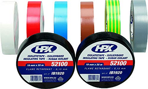 Ruban isolant PVC HPX VDE assortiment de couleurs pour travaux électriques