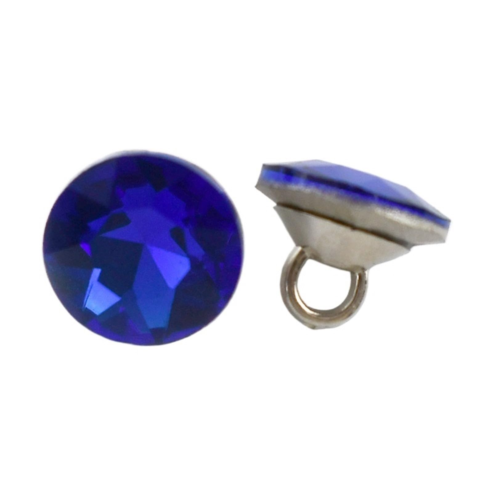 Cyrkonie do przyszywania, Guziki ze sztucznym kryształem i perłą, wielokolorowe 9 mm, 20/50 szt., akcesoria do szycia DIY(Blu,50Pcs)