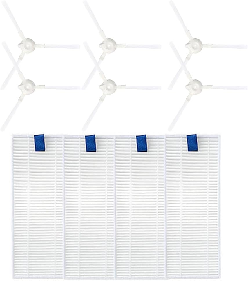 Daaxing 10 filtros HEPA cepillos laterales para Rowenta Explorer 20 40 45 50 Series RG687 RR682 RR688 piezas de...