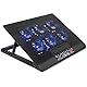 Laptop Kühlkissen 12-17 Zoll, Uten Notebook Kühlpad Kühler mit 6 leise Lüfter & Blau LED Leuchten, Anzeigesteuerung, 5 Höhenverstellbar, Cooling Pad 2 USB-Ports