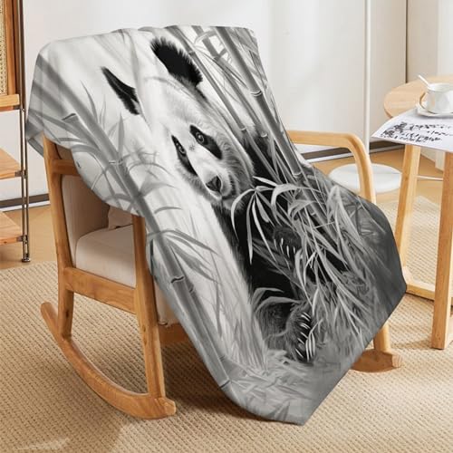 Couverture flannel 3D Panda épaisse et chaude lavable en machine - 8