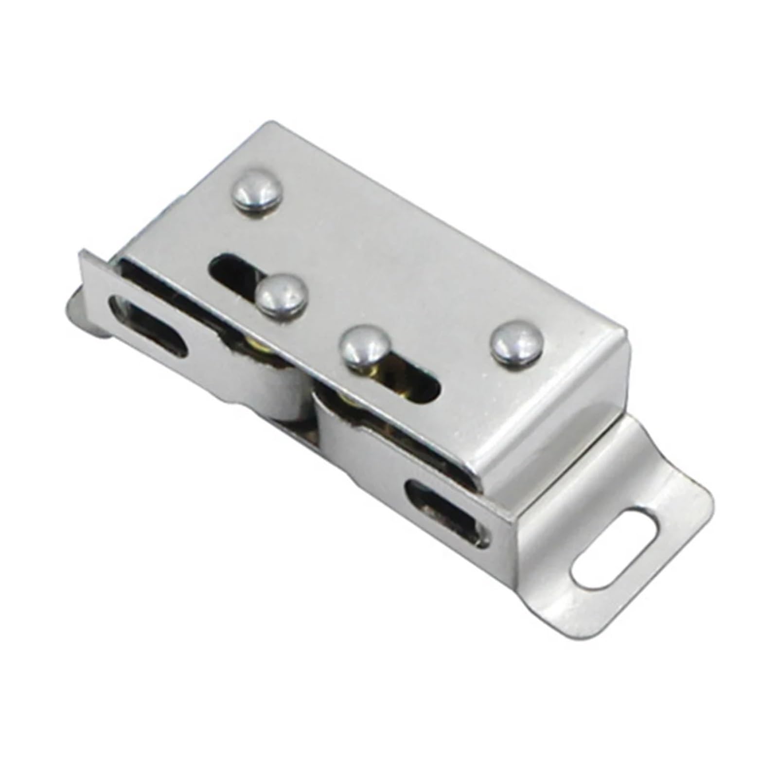 8pcs Cabinet Catches Door Close Latch Simple to Install Stainless Steel Double Roller Catch Silver for Motorhomes Boats for Furniture