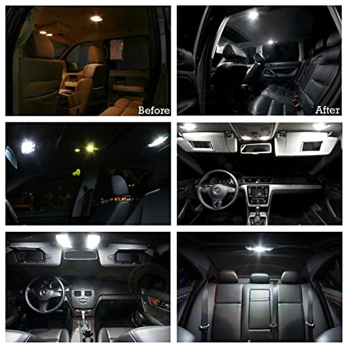 10 luces LED interiores blancas para Nissan Pathfinder R53 miniatura 7