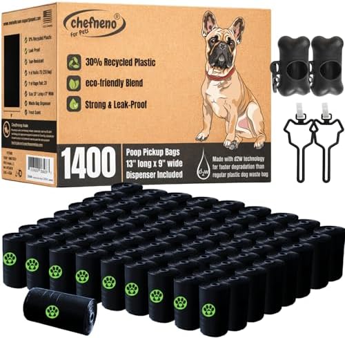 Dog Poop Bags Value Pack (1400 ct.) Extra Thick Strong Doggy Bags...