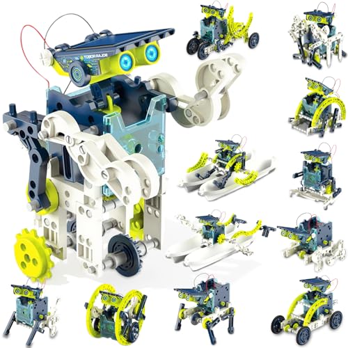 STEM 12-in-1 Science Kits for Kids, Solar Power Robots