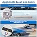 Car Door Dent Protectors Compatible with Steel Door - Removable Soft Cushion Protector Made with PU Leather and Built in Magnets, Come with Interior Security Suction Strap((Gray) (2)