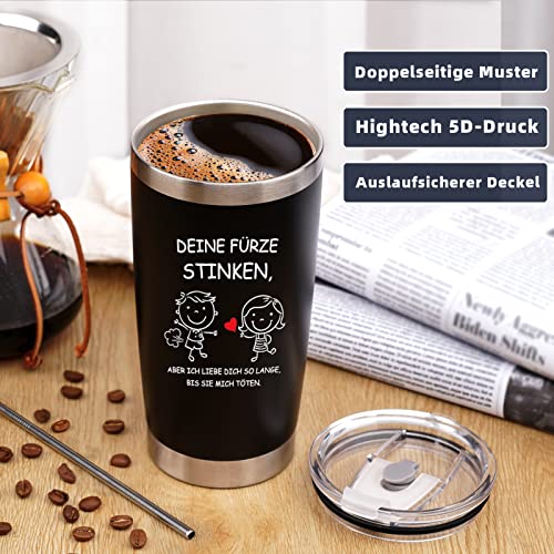 Geschenke Valentinstagsgeschenk für Ihn, Valentinstag Lustige Geschenk für Männer, Valentines, Jahrestag, Hochzeitsgeschenke für Partner, Lieblingsmensch, Ehemann, Him, Kaffeebecher to go Becher 600ml 3
