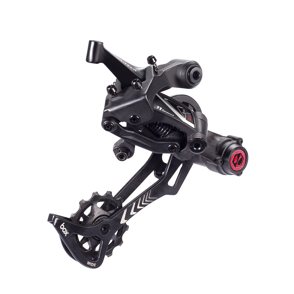 Dérailleur arrière Box Components Two 11 Vitesses Chape Longue Noir Aluminium Acier allié Clamp-On Mount Pièce de bicyclette derailleur