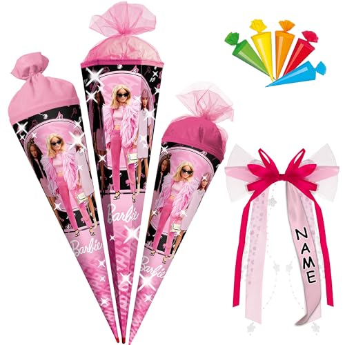 Schultüte - Barbie - 35-85 cm - Größe wählbar - Holzspitze wählbar -...