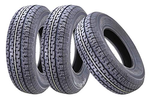 3 New Premium Trailer Tires ST205 75R15 205 75 15 8-Ply Load Range D Steel Belted Radial w/Scuff Guard