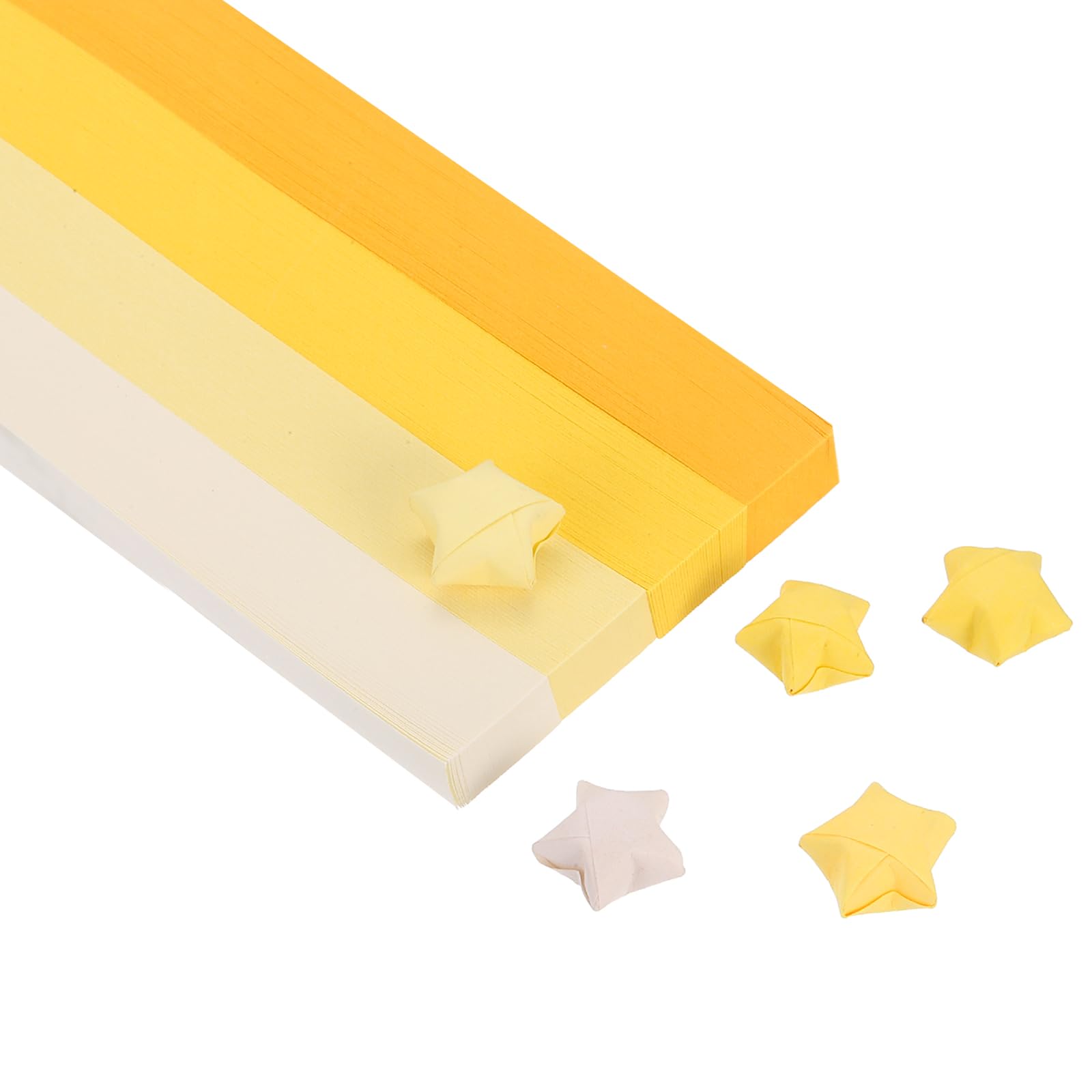 PATIKIL 1080 Sheets Origami Star Paper Strips, Yellow Paper Star Strips for Decoration DIY Hand Art Crafts, 8.6x1/2 Inch