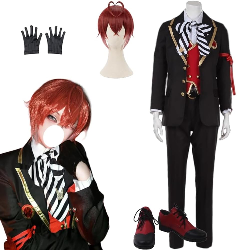 ツイステ リドル 制服フルセット+ウィッグ+手袋+靴 Amazon.co.jp: 「Lemon COS」リドル コスプレ ツイステ 制服