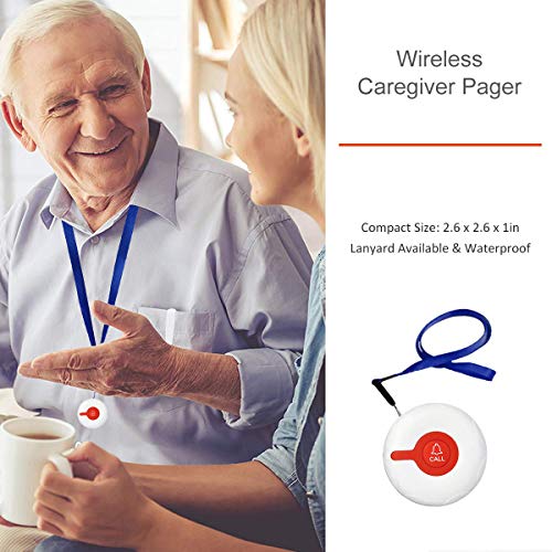 image for Retekess T128 Caregiver Pager Call Button System Home Nurse Alert Pers