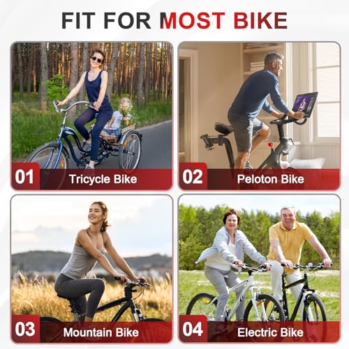 Image of Bluewind Oversized Bike Seat, Wide Bicycle Saddle Novel Backrest Design Durable Leather Surface Compatible with Peloton, Universal Fit Exercise or Road Stationary Bike Seat Cushion for Men & Women (GN