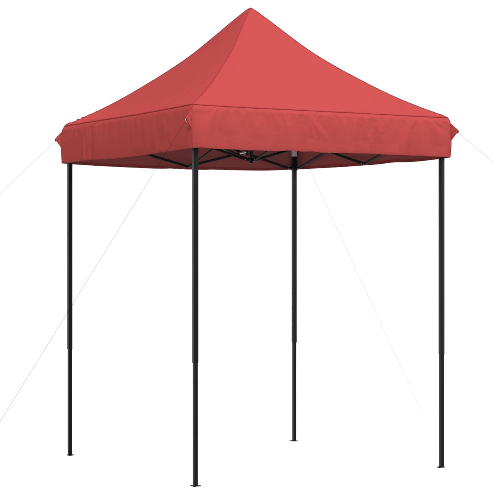 Tente de fête 200 x 200 x 315 cm Rouge bordeaux Oxford 600D avec barres en