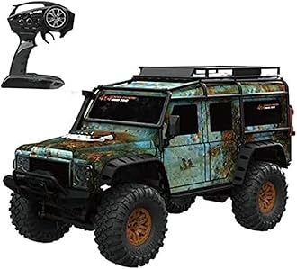 ZFHTAO4Wd Climbing Car Rc Car 1/10 High Speed Remote Control Car Full-Scale Off-Road Waterproof Vehicle Bigfoot Monster Truck 2.4Ghz Rock Crawler Hobby Grade Rtr Toy for Adult and Boys/B/1Battery Pac