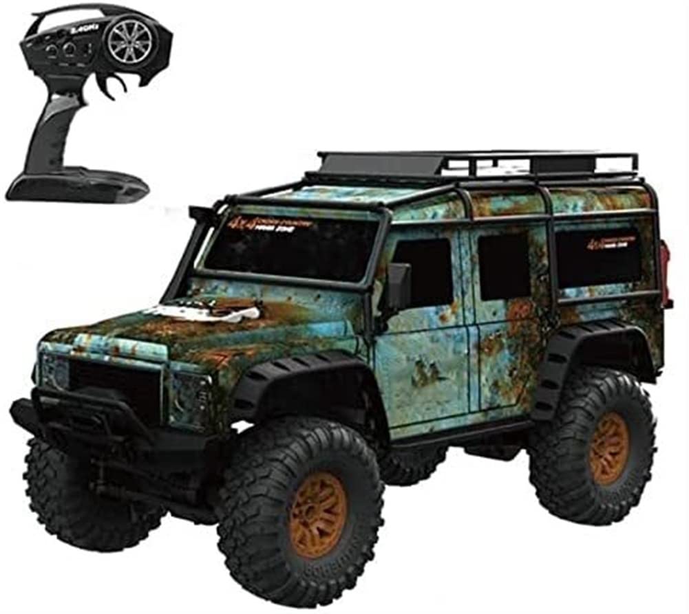 ZFHTAO4Wd Climbing Car Rc Car 1/10 High Speed Remote Control Car Full-Scale Off-Road Waterproof Vehicle Bigfoot Monster Truck 2.4Ghz Rock Crawler Hobby Grade Rtr Toy for Adult and Boys/B/1Battery Pac