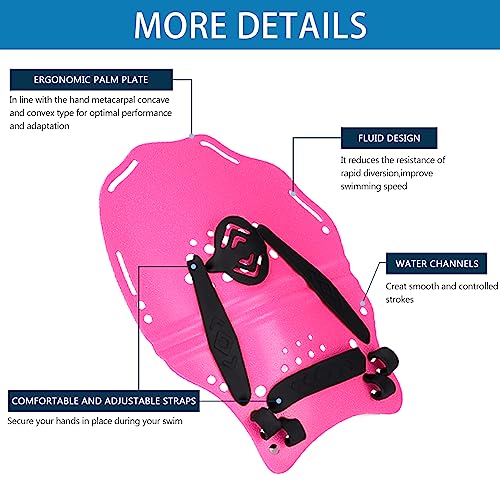 image for Hikeen Swim Paddle Hand, Swim Training Hand Paddles with Adjustable St