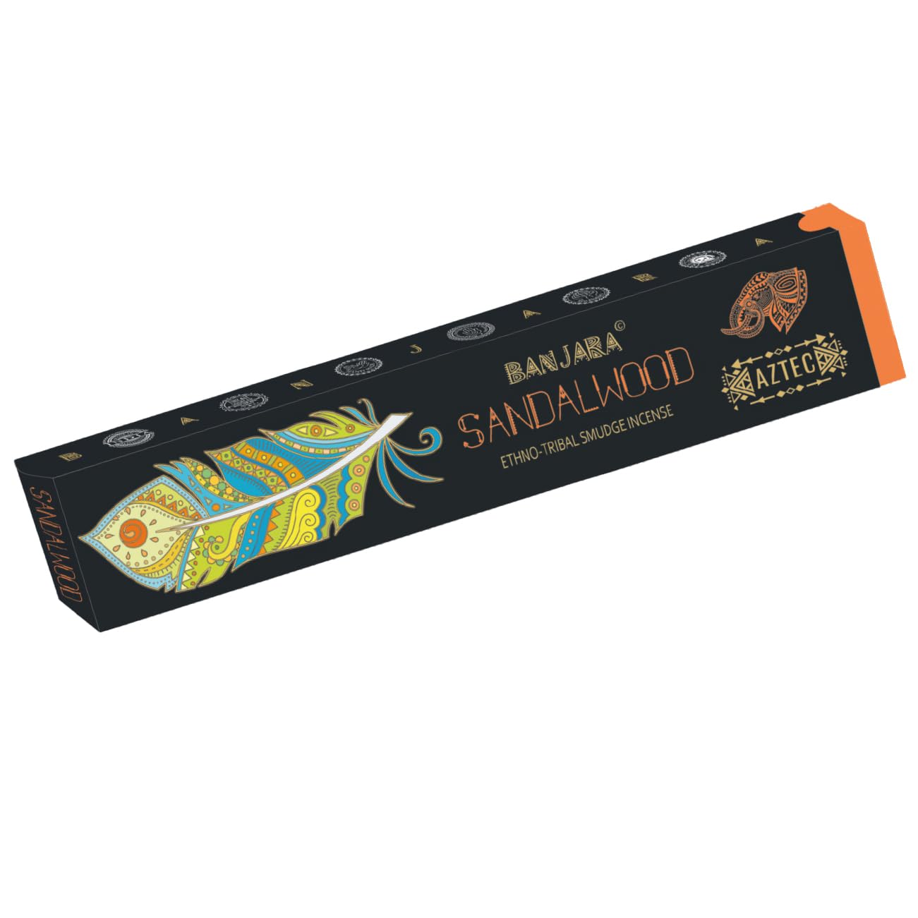 Fiesta Studios Brown Banjara Ethno Tribal Smudge Incense Sandalwood, 3 Packs Of 10 Sticks, 15G