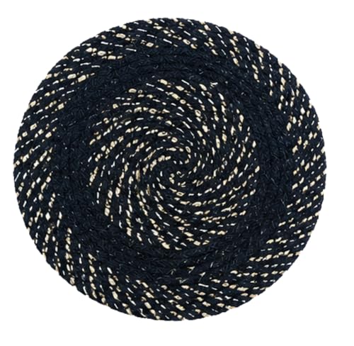 Image of BENAVJI Round Shape Feather Door Mat - Cotton Reversible for Kitchen and Home - 15 Inch Small Pack of 1