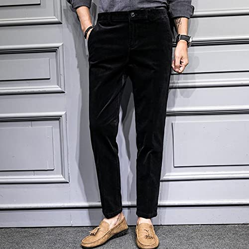 Men's Corduroy Dress Pants Regular Fit Separate Suit Pants for Men Ankle Length4