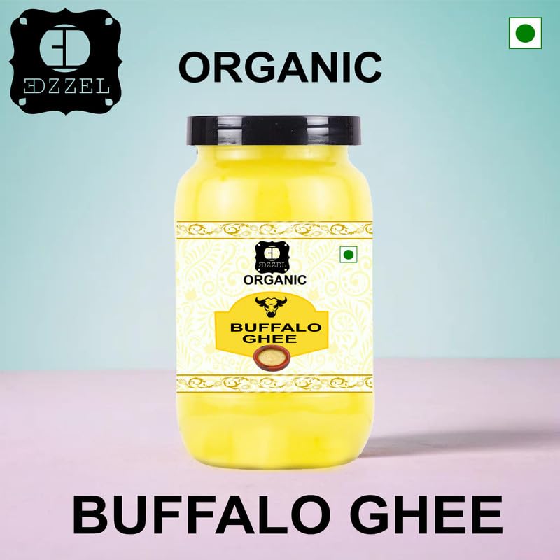 EDZZEL Organic Buffalo Ghee Packaging Grass Fed Buffalo Bilona Ghee Pure & Natural - (100 ml)
