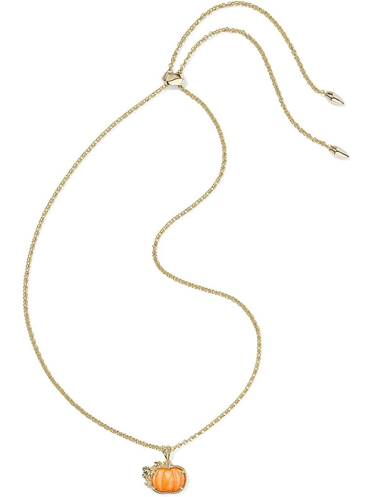 Orange Kendra Scott Pumpkin Long Pendant Necklace