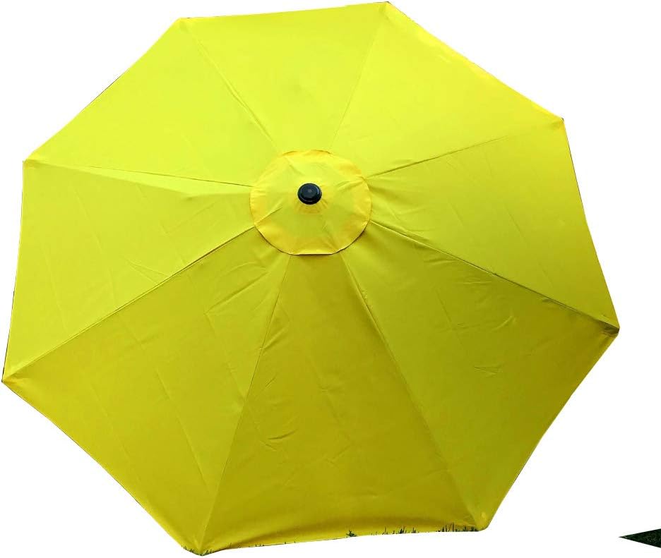 BELLRINO DECOR Replacement YELLOW STRONG AND THICK Umbrella Canopy for 9ft 8 Ribs YELLOW (Canopy Only)