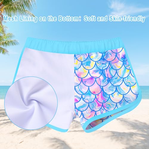 Image of Vogseek Girls Rash Guard Two Pieces Swimsuit Long Sleeve Bathing Suit for 3-10 Years