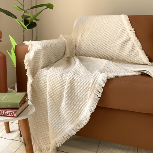 Manta Decorativa Sofá Sala 1,50 x 2,10m Xale Artesanal com Franja...