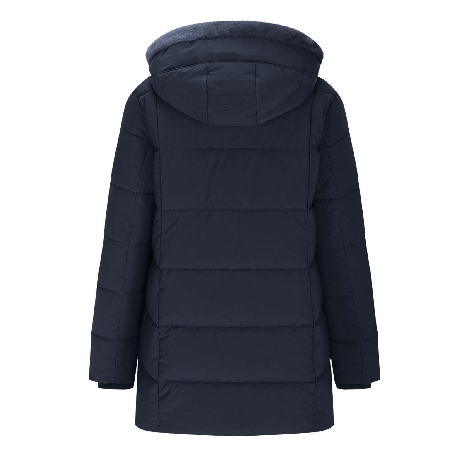Cappotto lungo da donna UK invernale imbottito piumino idrorepellente foderato in pile parka giacche longline zip up soffice trench con cappuccio tasche con zip elegante piumino trapuntato Outwear