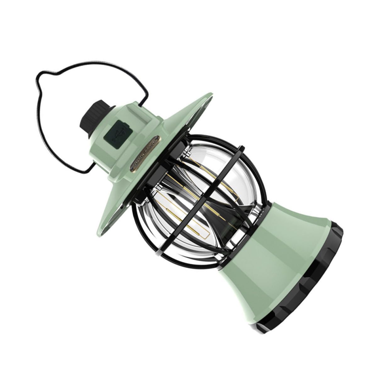 IMIKEYA Lampe de Camping Rétro Rechargeable 3000 Mah en Fer, Portable | Intensité Réglable 20-480 Lm, Batterie 18650 Intégrée, Usage Tente et Bivouac