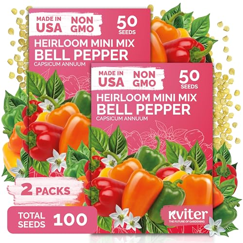 100 Mix Sweet Mini Peppers Heirloom Vegetable Seeds, Capsicum Annuum