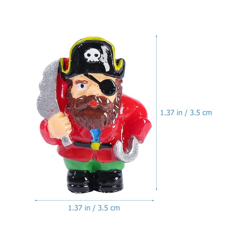 MAGICLULU Miniature Pirate Ship Figurine Set including Treasure Chest and Palm Tree Coastal Beach Decor for Dollhouse and Diy Home Office Garden Landscape - Image 2