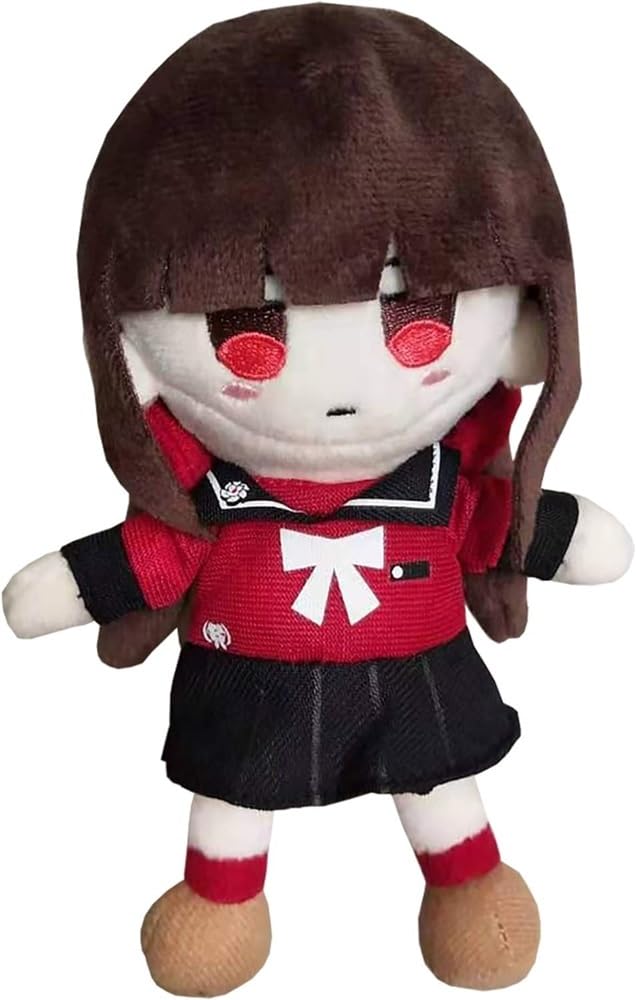 Anime Mini Danganronpa Plush Keychain Enoshima Junko Plush Doll Soft Stuffed Collectible Figure Keychain Decorations for Game lovers 15cm/5.9inch
