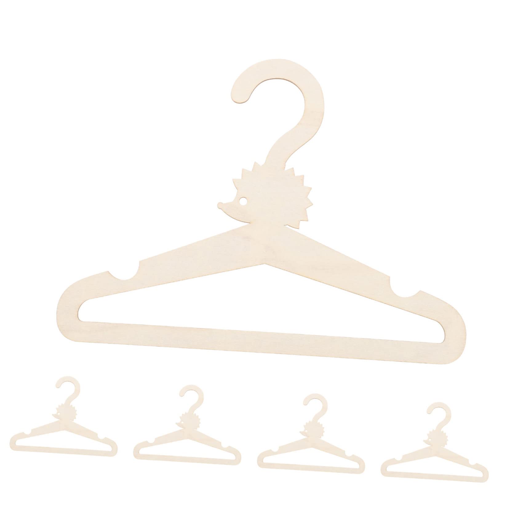 KOMBIUDA 5pcs DIY Cartoon Animal Design Clothes Hangers Non Slip Hangers for Closet Organization for Nursery and Showers Compact for