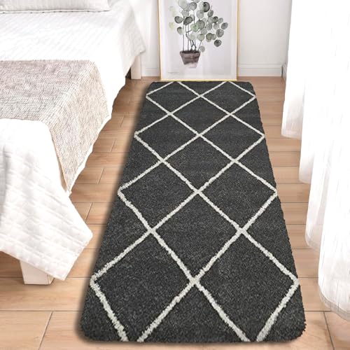 Image of 2x4 feet Soft Runner Rug for Living Room and Bedroom, Modern Indoor Floor Carpet with Non-Slip Backing, Comfortable Decorative Home Decor Rug, Easy Clean & Durable- (Grey B, Rectangular)