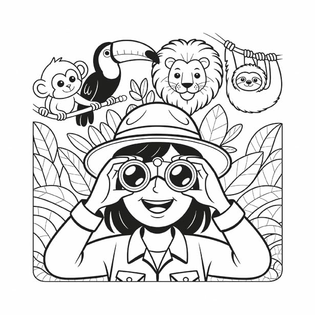 Cute Cozy Coloring: Jungle image 5