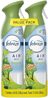 Air Mist Value Pack with Gain Original Scent, Air Freshener Spray, 2 Bottles, 8.8 Oz Each