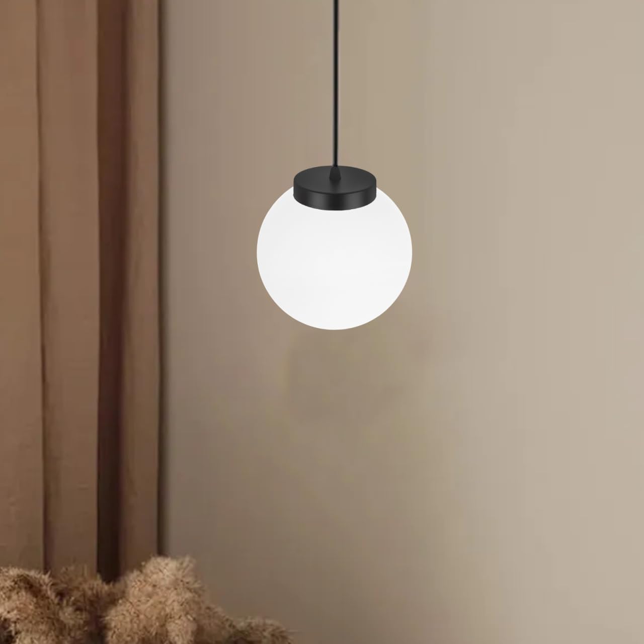 Alipis Frosted Glass Globe Lampshade 3.94In Round Textured Ceiling Lamp Shade Replacement for Pendant Light Chandelier Wall Sconce Indoor Decor - Image 4
