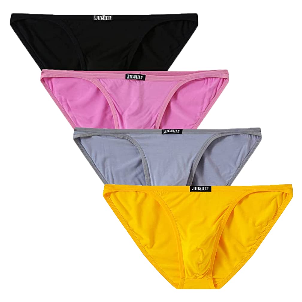 Buy xidunpaiJINSHI Mens Bikini Briefs Low Rise Tagless Bamboo Underwear