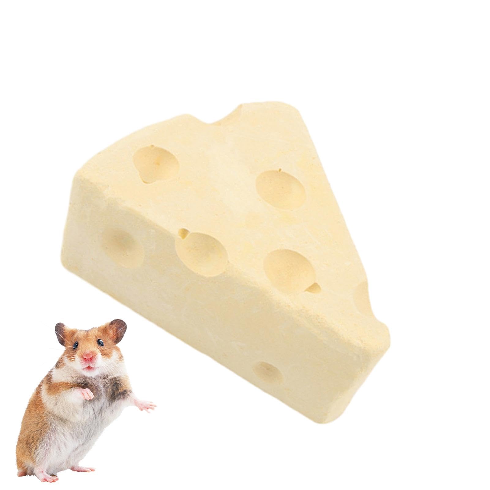 Calcium Grinding Stones for Hamsters | Cheese Shaped Teeth Trimmer Chew,Mineral Teeth Molar Toys, Small Teeth Grinding Toy for Pet, Hamster, Chinchilla