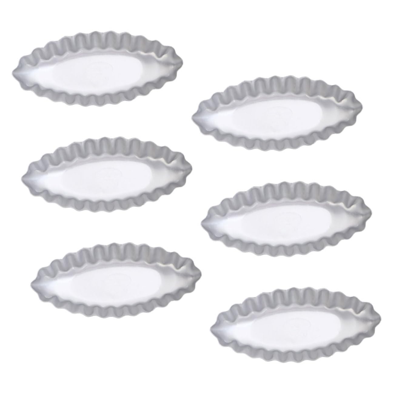 HOLIDYOYO 6 Pcs Non Stick Aluminium Alloy Egg Tart Molds for Baking Desserts Tart Baking Trays for Home Hotel Restaurant Use for DIY Cake Making and Creative Desserts