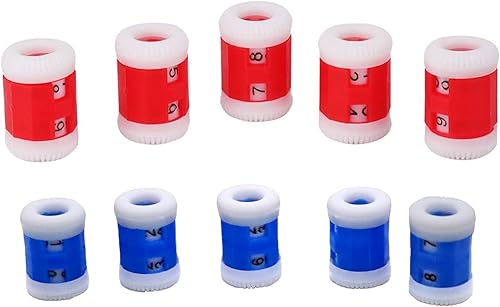 Booge 10 unidades de 2 tamaños de punto de plástico para contador de punto de ganchillo para registrar el número de filas de tejido, 5 grandes y 5