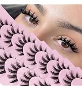 Manga Lashes Anime False Eyelashes 7 Pairs Spiky Eyelashes Reusable Cosplay Fake Lashes Wispy CD ...