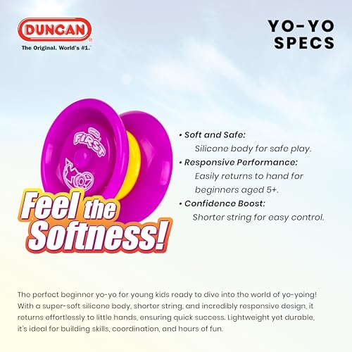 duncan toys first yo - best beginner yo-yo for kids responsive yo yo yoyo toy - bluegreen