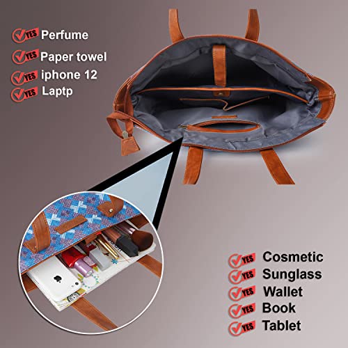 Image of Fargo Canvas Laptop Handbag for Women - Stylish & Durable Tote Bag, Fits 15-Inch Laptops