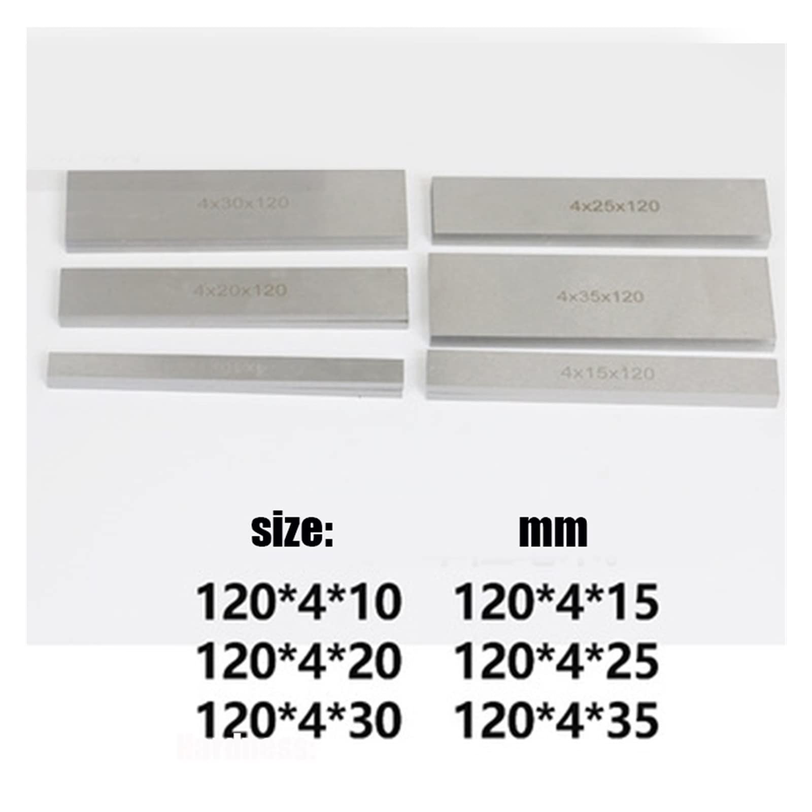 Zestaw Mierników, 6 par 12 szt. Równoległy blok pomiarowy ze stali stopowej zestaw podkładek do frezowania CNC 120mm X (10-35Mm) imadła frezarki listwa